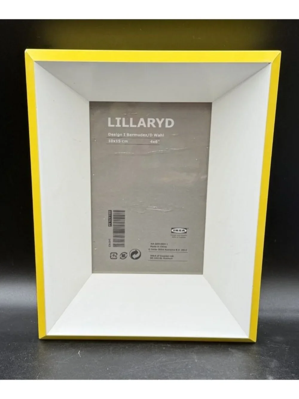 IKEA Picture Frame White Yellow Wood 4